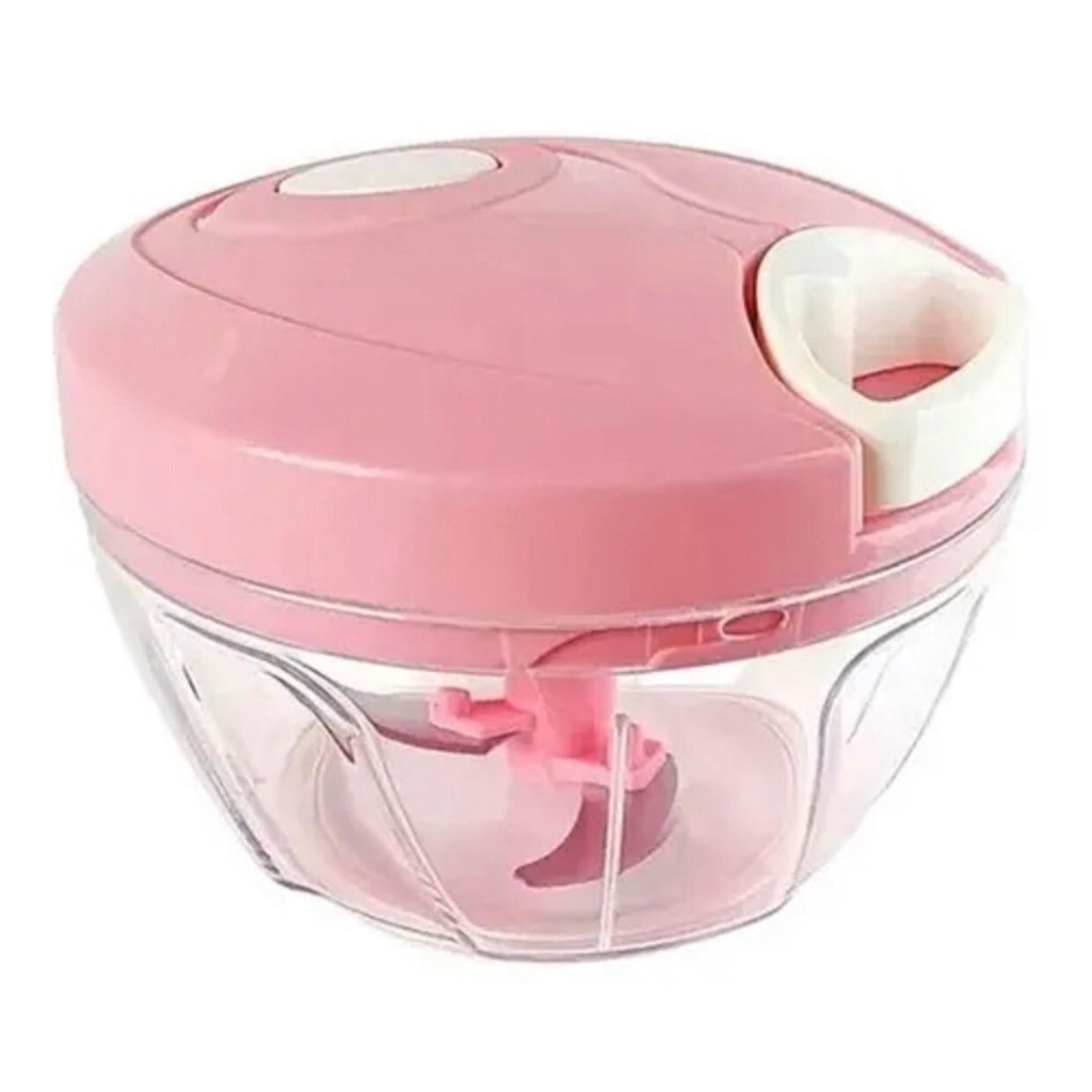 Mini Processador de Alimentos Manual para Cozinha 3 Lâminas 400ml