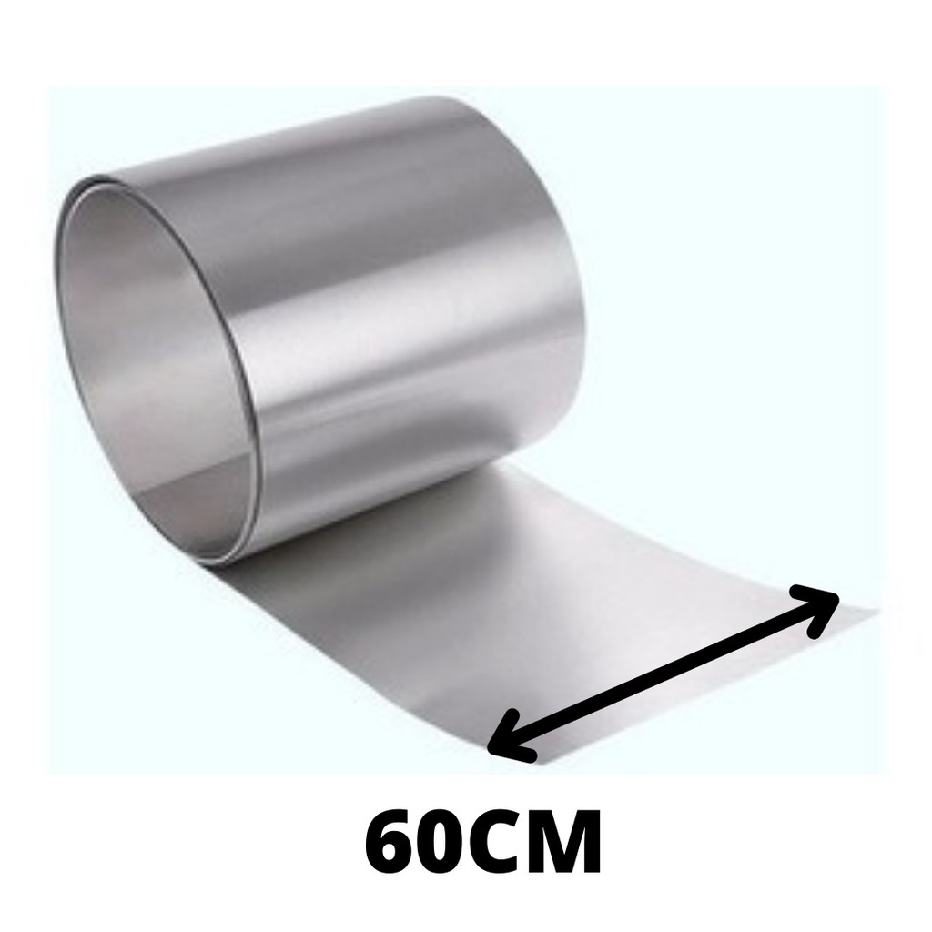 Chapa Aço Zincada Galvanizada Largura 60cm (Preço por metro linear) Artesanato Calha Rufo Algerosa