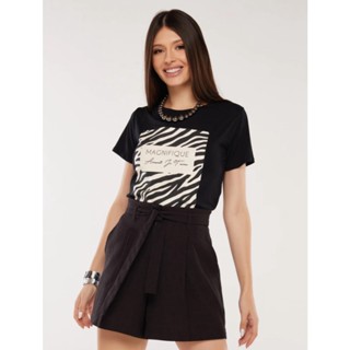 T-shirt Blusa Feminina Camiseta Estampa Magnifique Zebra Moda Blogueira
