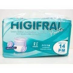 Fralda Calca Pants Geriátrica Higifral P/M c/14