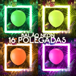 Balão Neon 16 Polegadas c/12 unds