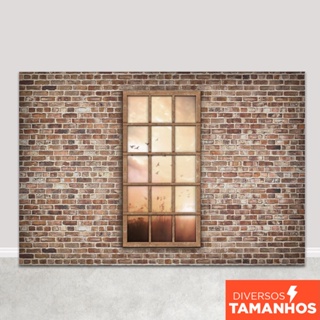 Fundo Fotográfico Janela Rústica Em Tecido 2,20x1,50m - FFC-821 em Oferta na Shopee