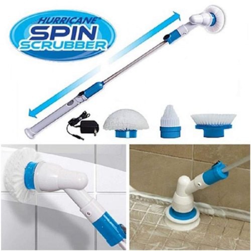 Espanador Elétrico Spin Duster  Escova De Limpeza Ajustável De Limpeza Doméstica Vassoura Elétrica