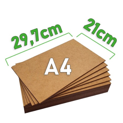 Chapa Mdf 3mm Placa Decoração 21x29,7 - Formato A4