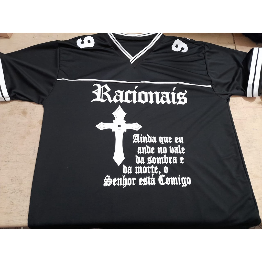 Racionais-camisa-de-poliéster em Oferta na Shopee