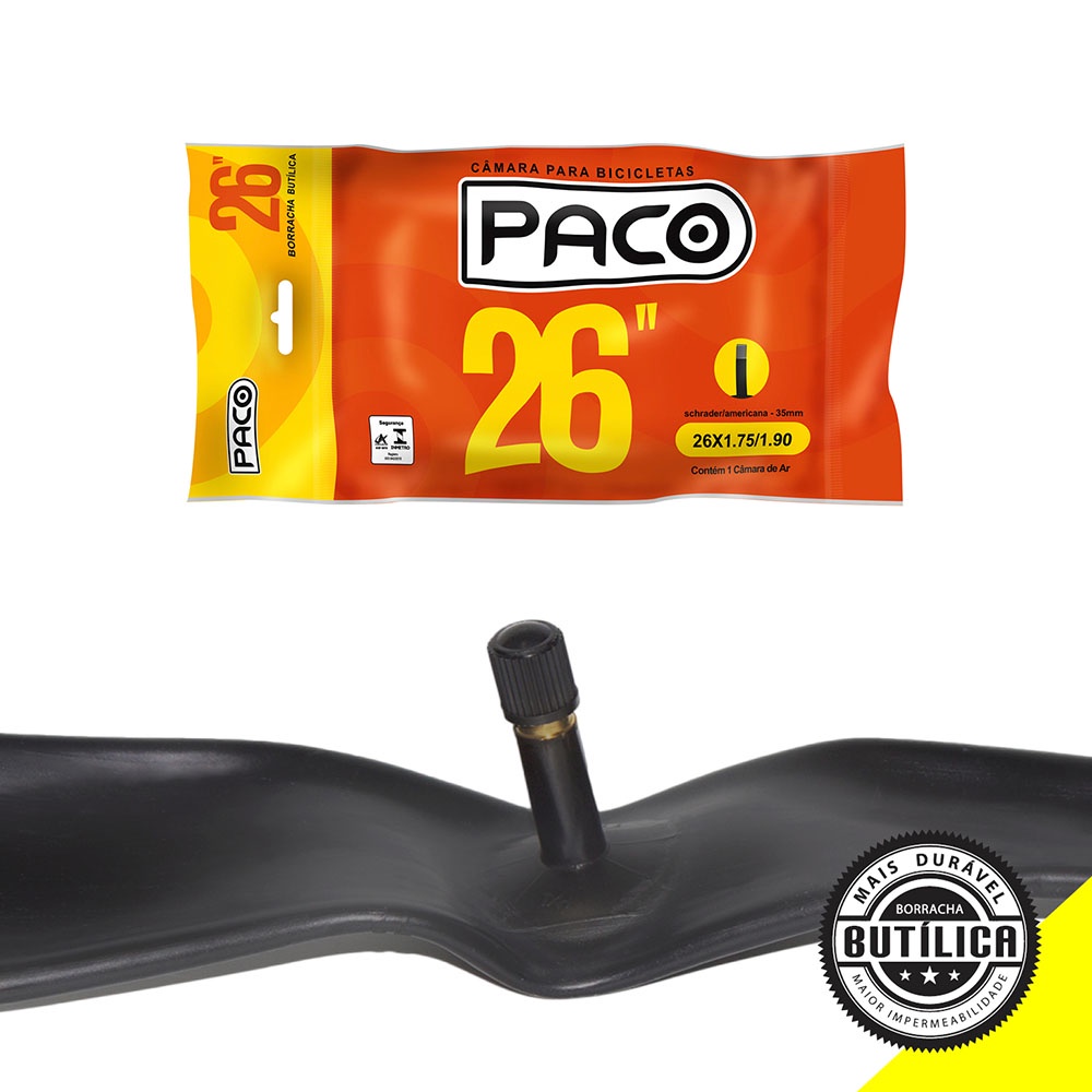 Camara De Ar Bike Bicicleta Aro 26 Bico Valvula Grossa Americana Mtb