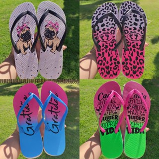 Kit 4 Pares Chinelo Slin Promoçao