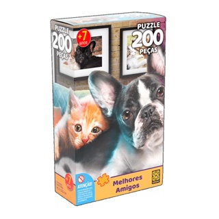 Quebra Cabeça de 200 Peças Melhores Amigos - Grow 3927 em Oferta na Shopee