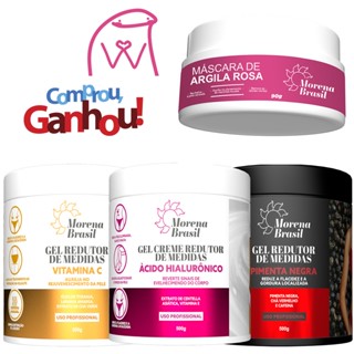 Kit 3X Gel Redutor de Medidas - Pimenta Negra + Laranja Amarga + Ácido Hialurónico