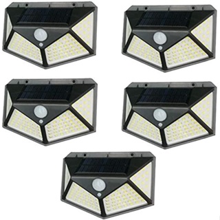 Kit 5/6/10 Luminária Solar 100 Leds Sem Fio à Prova D' Água Externa 3 Modos Iluminação Casa Decoração em Oferta na Shopee
