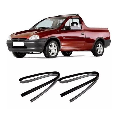 Par Borracha Canaleta Vidro Portas Pick Up Corsa Todas