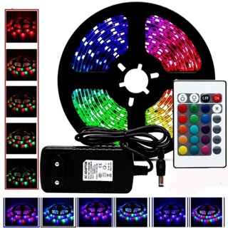 Fita Led Ultra Rgb 5050 5 Metros Com Controle Rolo 5m 16 Cores Colorida 300 Leds em Oferta na Shopee