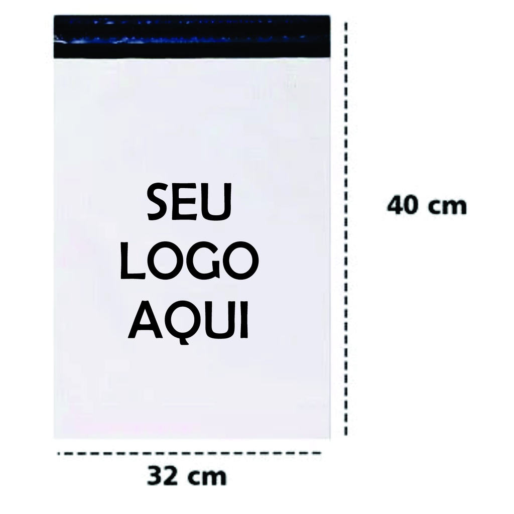 Envelope Plástico c/ lacre para  E-commerce 100 unid. 32x40 personalizado