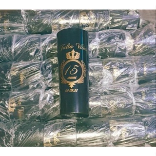 kit 30 Copos Personalizados Pretos em Oferta na Shopee