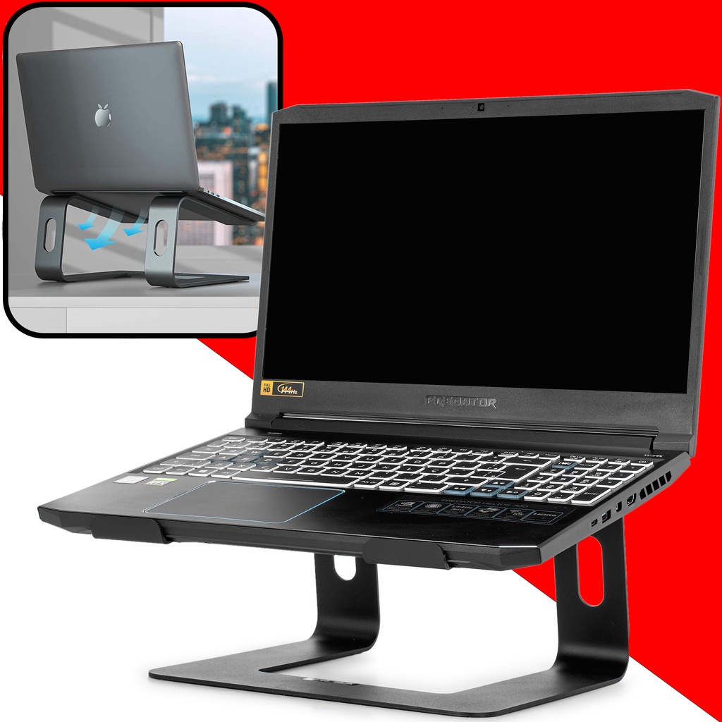 Suporte De Laptop Notebook Stand Preto 14 Ate 17 Polegadas