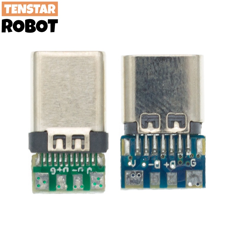 10pcs Conector USB 3.1 Tipo C 24 Pinos Macho/Fêmea Adaptador De Receptáculo De Soquete Para Fio De Solda & Cabo Placa De