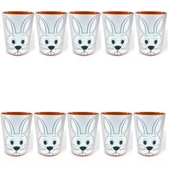 Copo para Colorir Color Cup Coelho de Páscoa 10cm - 10 unidades