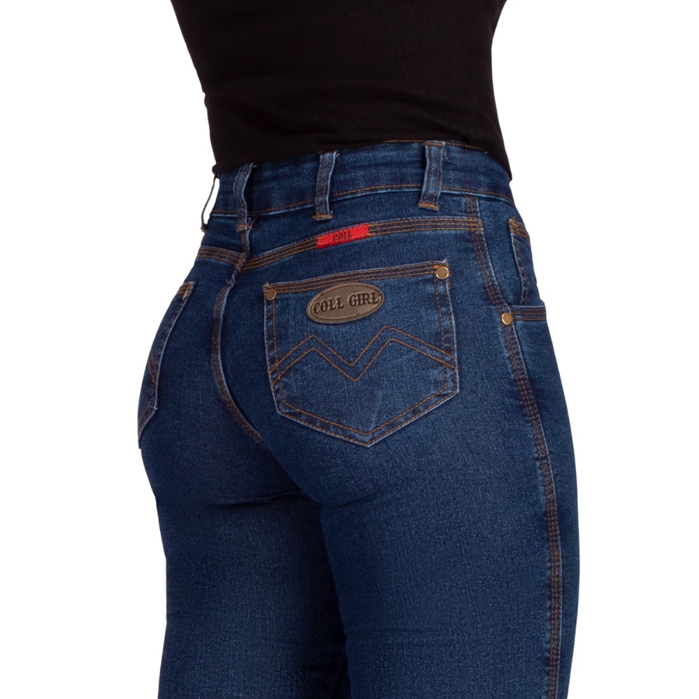 Calça Feminina Country Jeans Moderna Barra Reta Versatil Levanta Bumbum Estilo Boiadeira 34 ao 56 em Oferta na Shopee
