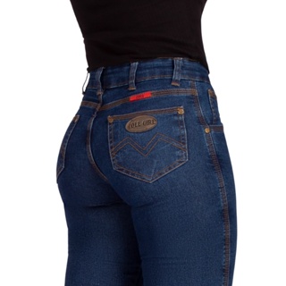 Calça Feminina Country Jeans Moderna Barra Reta Versatil Levanta Bumbum Estilo Boiadeira 34 ao 56 em Oferta na Shopee