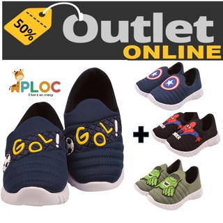 KIT OUTLET 2 PARES TÊNIS PERSONAGENS MEIA CALCE FACIL P47 MARINHO GOL + PERSONAGEM ADICIONAL A ESCOLHER