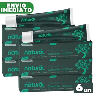 Kit 6 Creme Dental Orgânico Natural Sem Fluor Vegano Camomila 80g - Suavetex