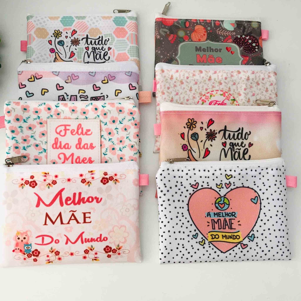 Porta moedas ou mini necessaires dia das Mães, 3 unidades em Oferta na Shopee