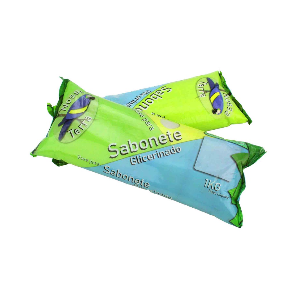 Base Glicerinada Nossa Terra Para Sabonetes Artesanais Branco, Transparente ou Perolado 1kg