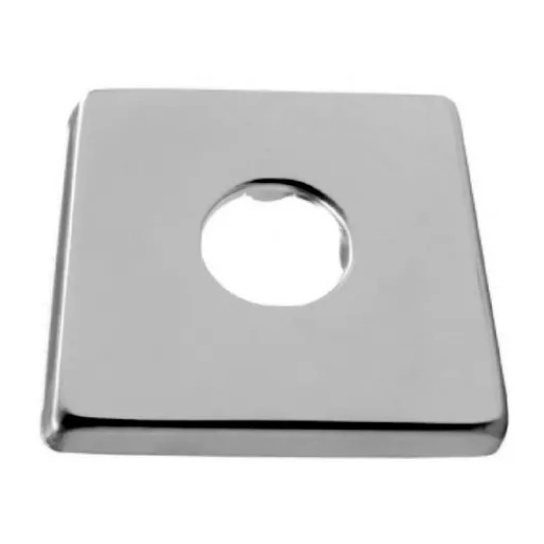 Canopla Para Torneira E Afins De 1/2 Quadrada Cromado Metal  CÓD. 38