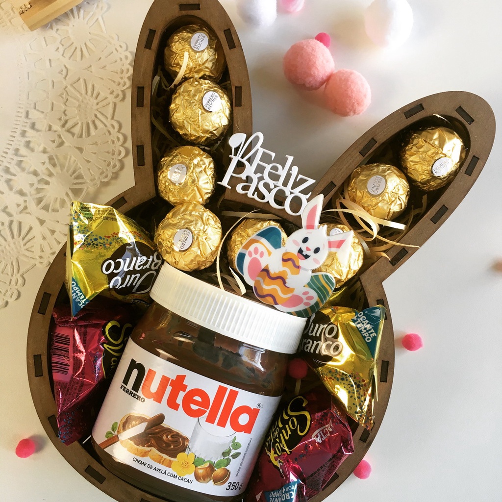 1 Bandeja Cabeça de coelho MDF CRU 25x19x05 CM, Cesta café da manha, Kit Box, Presente, Revenda em Oferta na Shopee