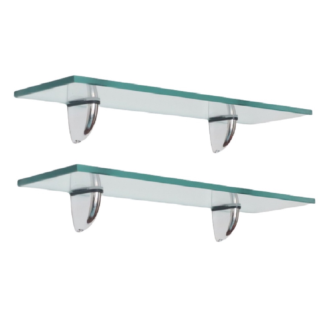 Prateleira de vidro para Banheiro 60x15 Bico Tucano kit com 2 unidades