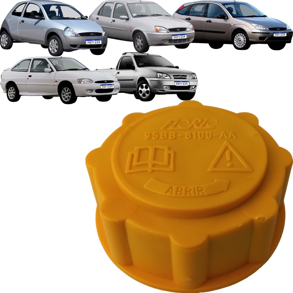 Tampa Reservatório do Radiador Ka 1999 a 2002 Fiesta Focus em Oferta na Shopee