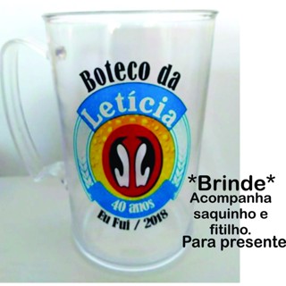 25 CANECAS DE 350 ML PERSONALIZADAS BOTECO OU CHÁ BAR em Oferta na Shopee