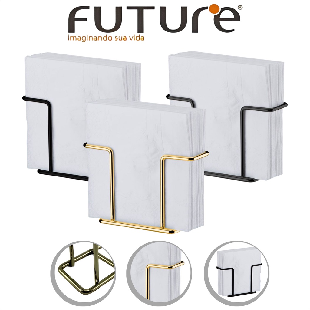 Porta Guardanapos Papel Toalha em Aço Carbono Reforçado Várias Cores Future em Oferta na Shopee