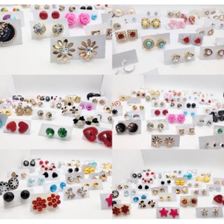 Kit até 120 Pares Brincos Pequenos Dourados Prateados Coloridos Modelos Sortidos Revenda Lembrança em Oferta na Shopee