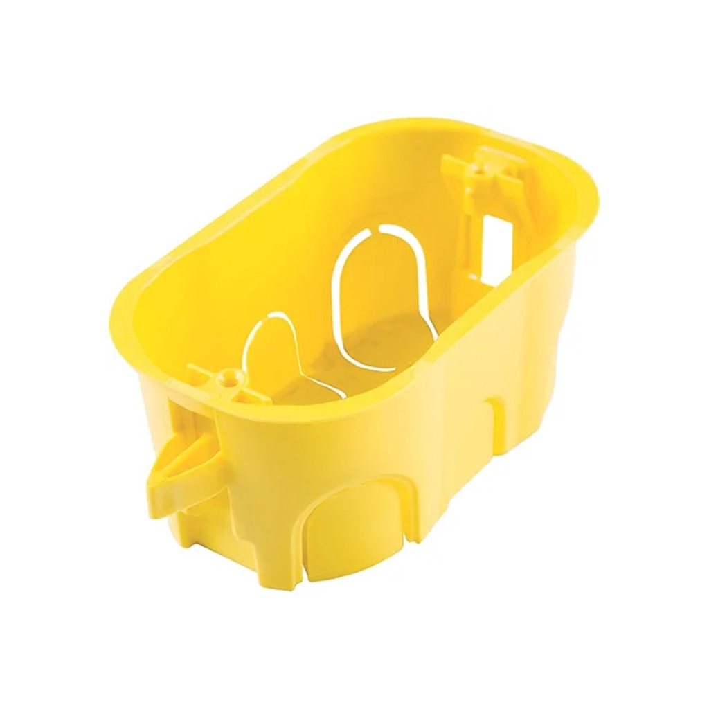 Caixa Plástica Caixinha de Luz para Drywall Gesso 2x4 Amarela Tramontina