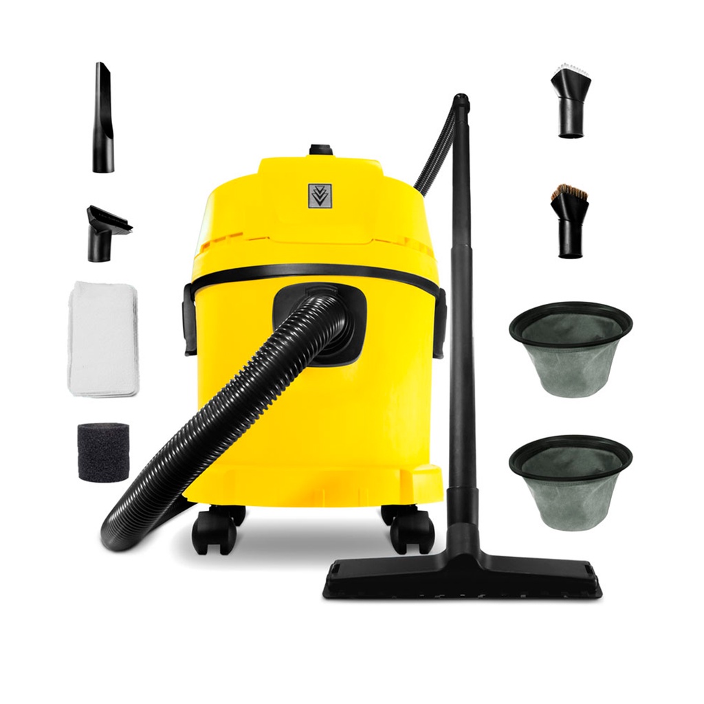 Aspirador de Pó e Água Kärcher 3 em 1 WD2 Car 15L 1300W 150mbar com Soprador