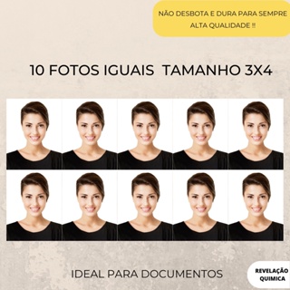 10 fotos 3x4 IGUAIS - FOTOS IGUAIS em Oferta na Shopee
