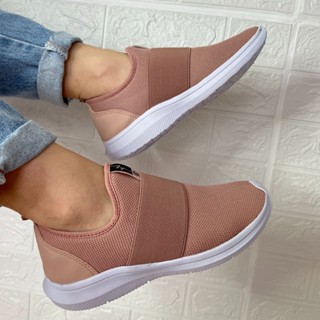 Tênis para Academia Feminino Slip On Meia Calce Fácil Caminhada Esportivo Confortável Leve