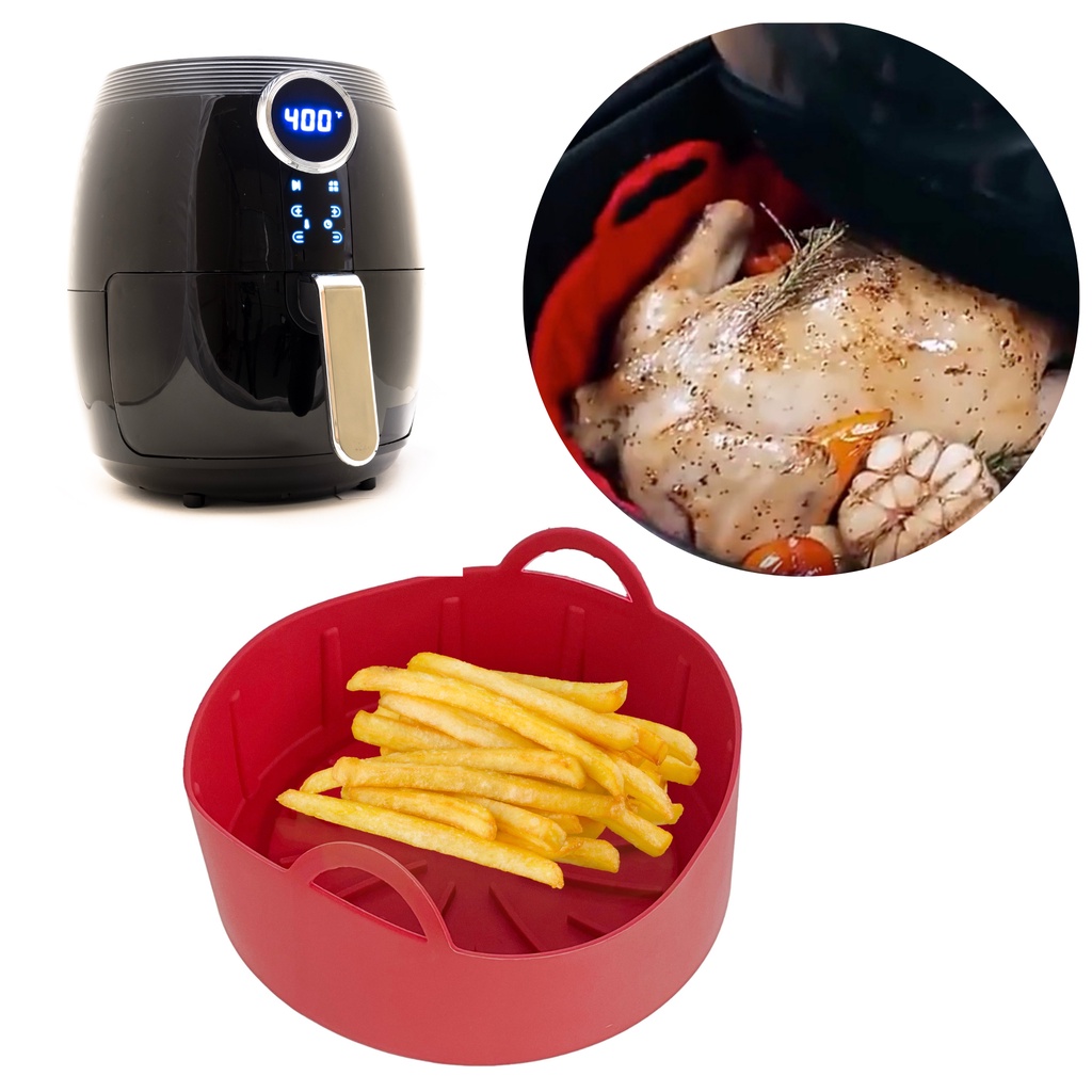 Forma De Silicone Para Airfryer Fritadeira Elétrica Antiaderente Reutilizável Forminha Bolo