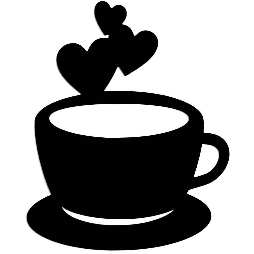 Placa Decorativa Xícara de Café em MDF P/ Parede- 10cmx08cm em Oferta na Shopee