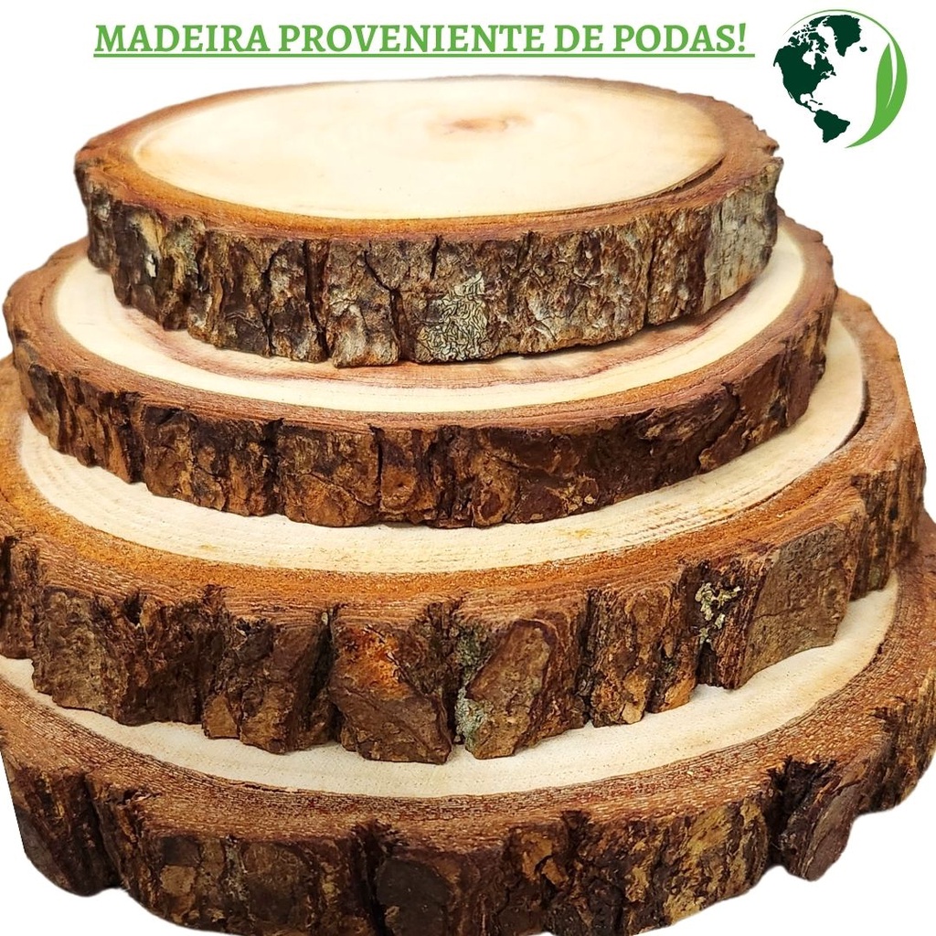 Bolacha de Madeira- Natural Lixada |  Bolacha Rústica Para Decoração | Tábua de Madeira