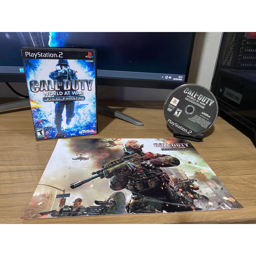 Call of Duty World at War Final Fronts com Pôster para PS2