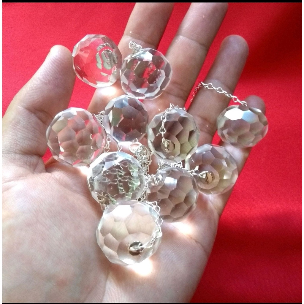Kit 10 pêndulos radiestesia e quartzo cristal esferas multifacetado