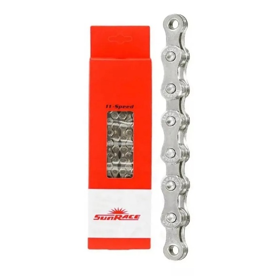 Corrente Bike Sunrace Cn11a 11v Cromada Bicicleta Mtb Speed 126 Elos