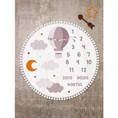 Tapete Mesversario Com Marcador  Bebê Cenário Para Fotos em Oferta na Shopee