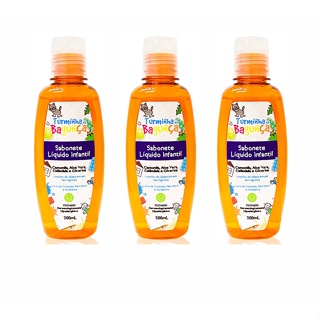 Kit com 03 Frascos de Sabonete Líquido Baby 200 Ml - Turminha Da Bagunça em Oferta na Shopee