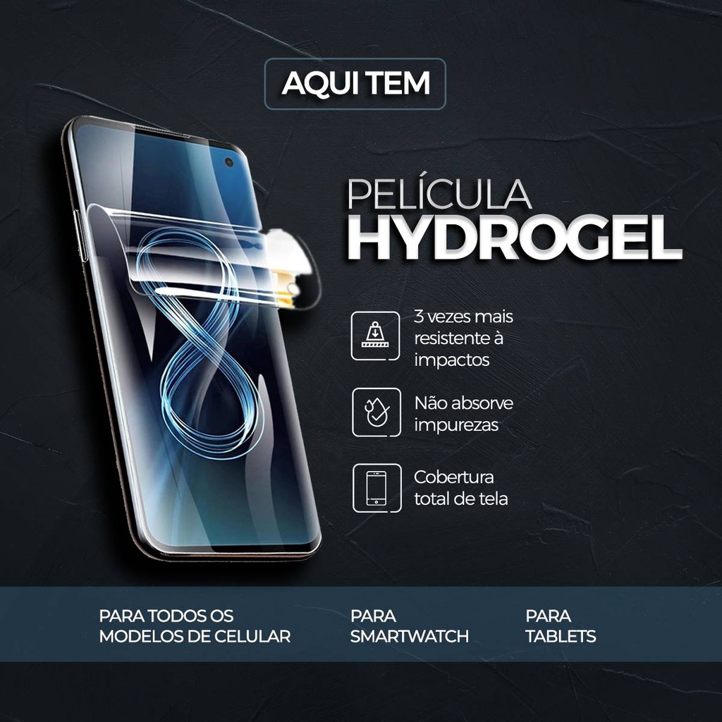 Película de Celular Hidrogel Fosca ou Translúcida Super Resistente de Fácil Aplicação