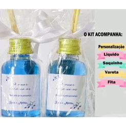 70 Mini Aromatizadores Lembrancinhas Com Personalização Aproximadamente 35ml
