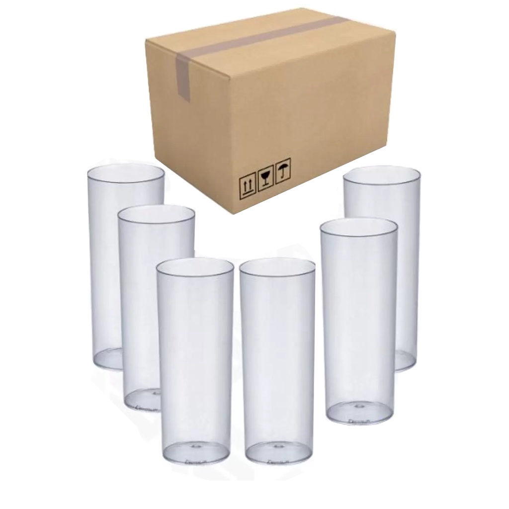 Copo Long Drink Transparente 350ml Caixa com 50 em Oferta na Shopee
