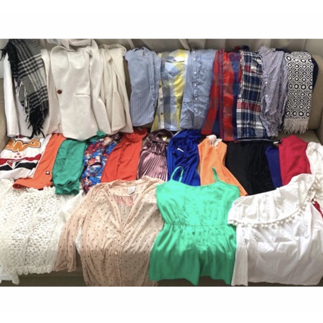 Lote de Roupas Usada Para Bazar Brechó 50 Peças Primeira Linha G,GG